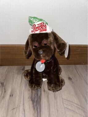 8" Christmas Pepsi Cola Dog Plush Stuffy